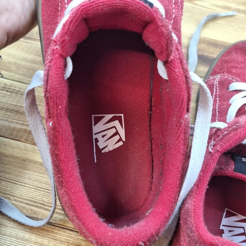 Vans‎ Off The Wall Youth Red Suede Shoes Sneakers 500714 Size US 2.5